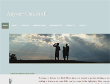 Tablet Screenshot of anyonecanbird.com